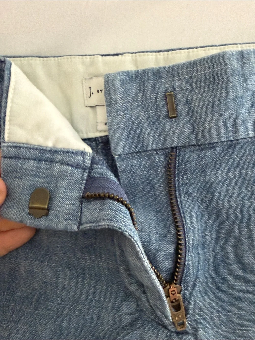 Casual Women’s Blue Chambray Shorts